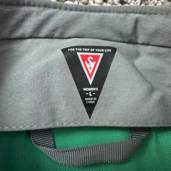 Scottevest SeV Kelly Jacket Womens L Gray Green Golf Magnetic Embroidered Logo - Picture 3 of 16